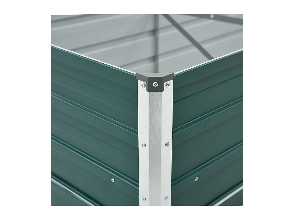 Verhoogd tuinbed Gegalvaniseerd staal 480x80x45 cm Groen