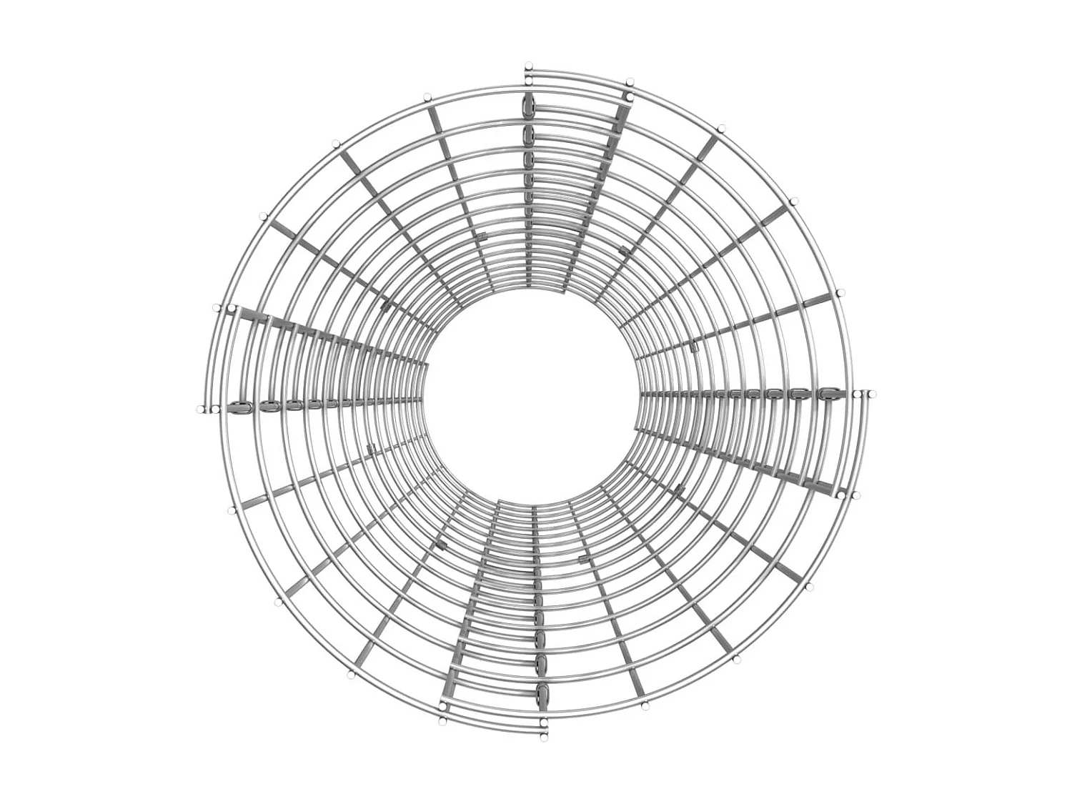 Ronde Gabion Verhoogde Bed 3 stuks Gegalvaniseerd Staal Ø30x150cm