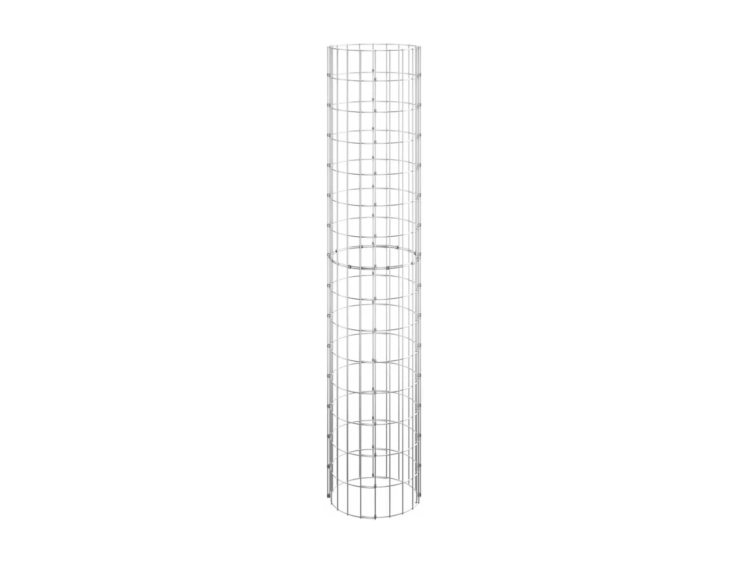 Lit surélevé à gabion circulaire 3pcs Acier galvanisé Ø30x150cm
