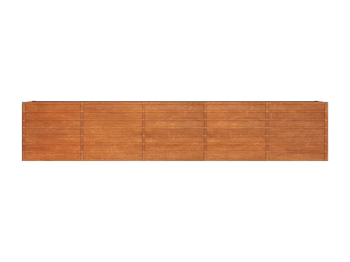 Lit surélevé de jardin rouillé 400x80x77 cm acier corten