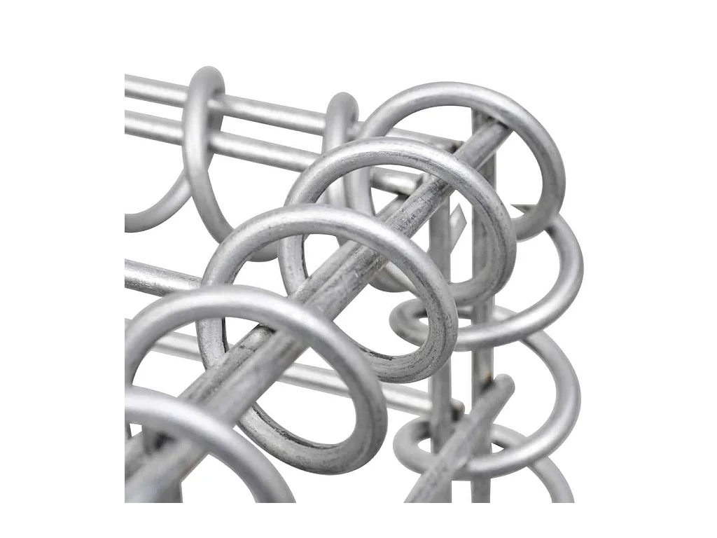 Lit surélevé à gabion Acier galvanisé 360x30x60 cm