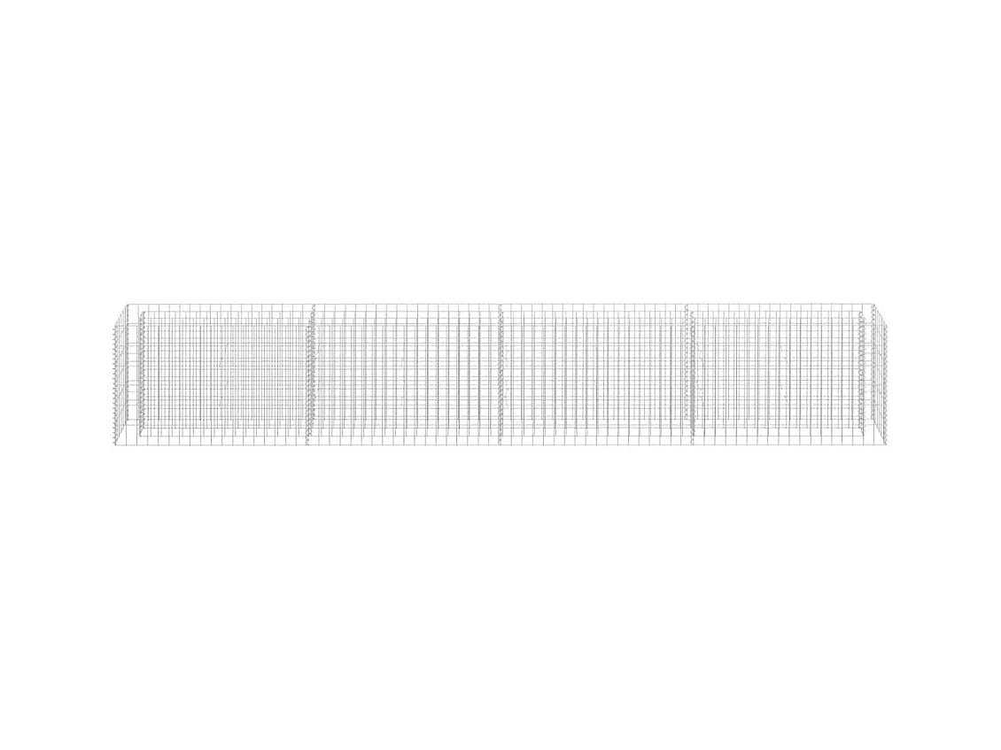 Lit surélevé à gabion Acier galvanisé 360x30x60 cm