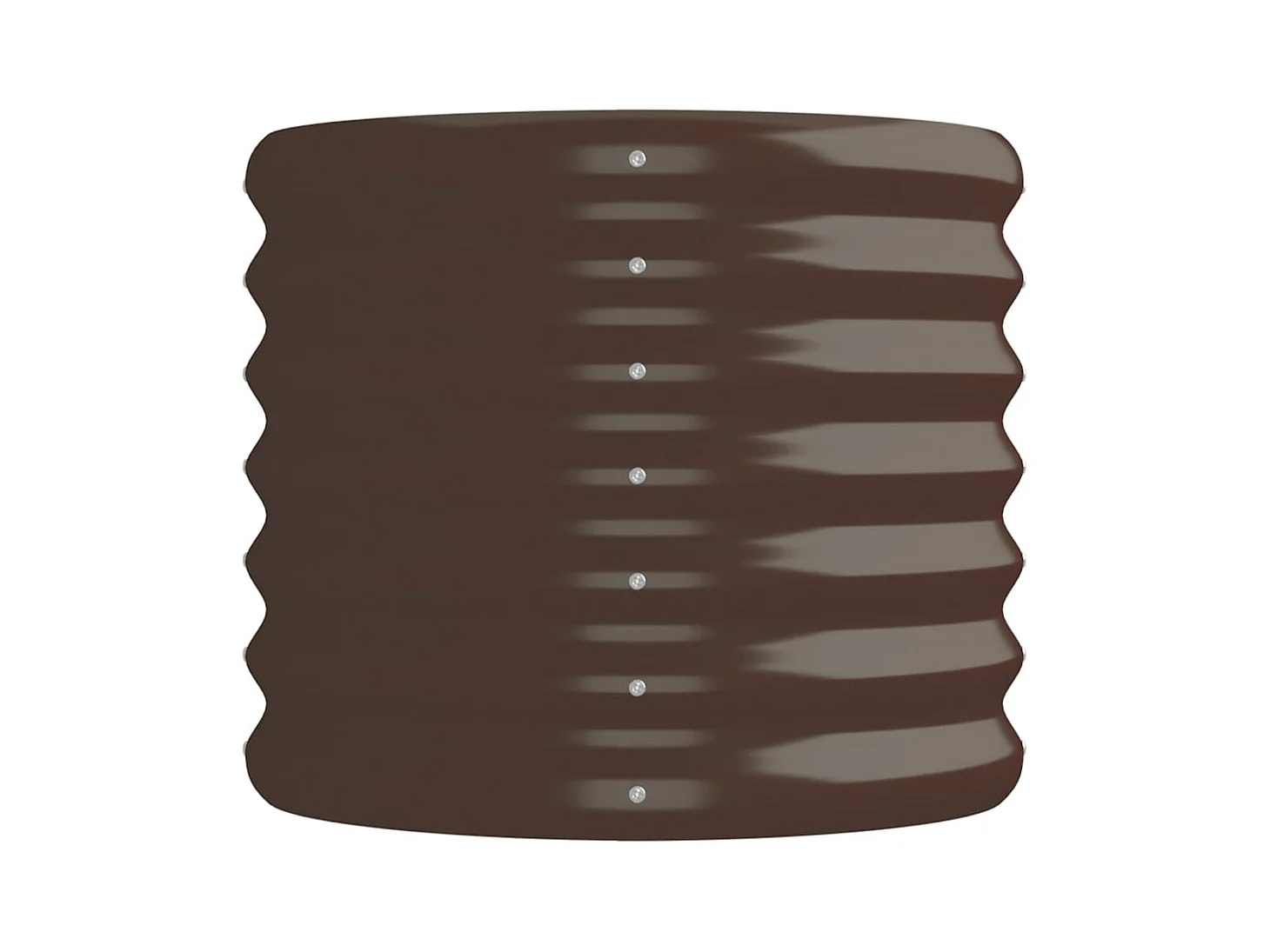 Hochbeet aus pulverbeschichtetem Stahl in Braun