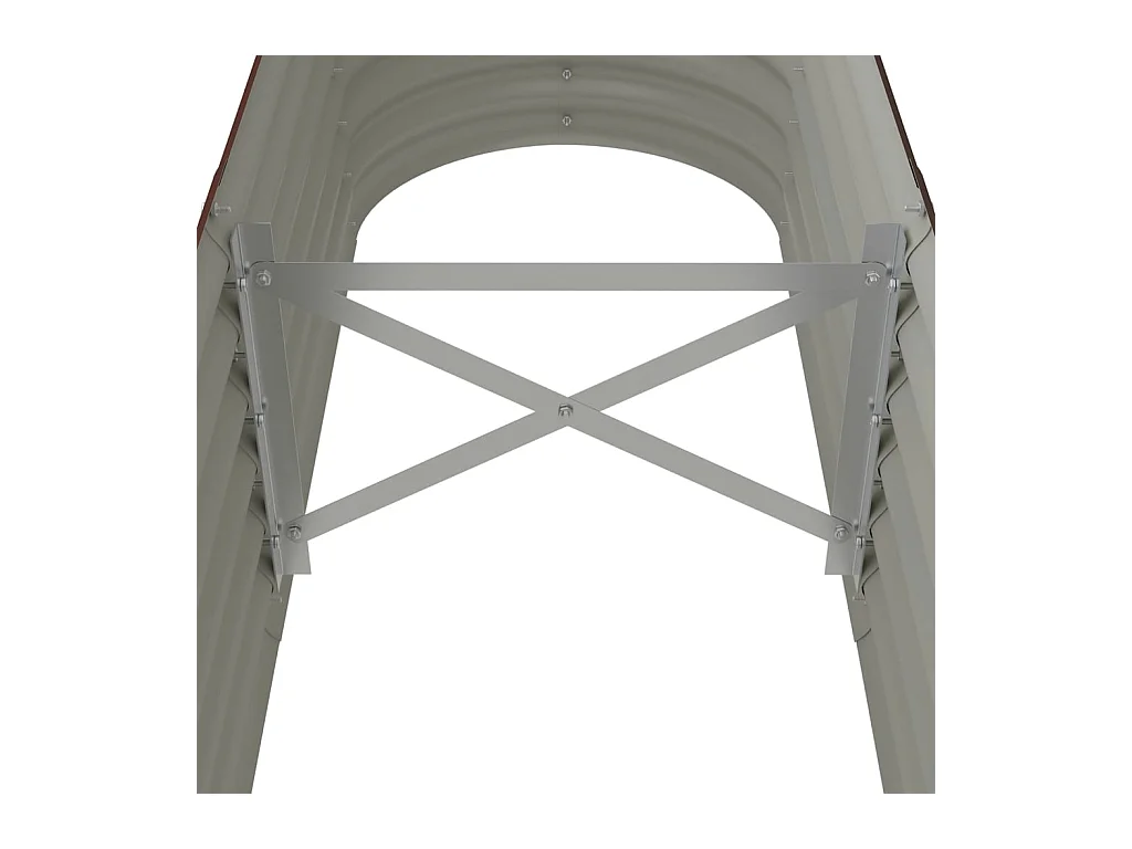 Hochbeet aus pulverbeschichtetem Stahl in Braun