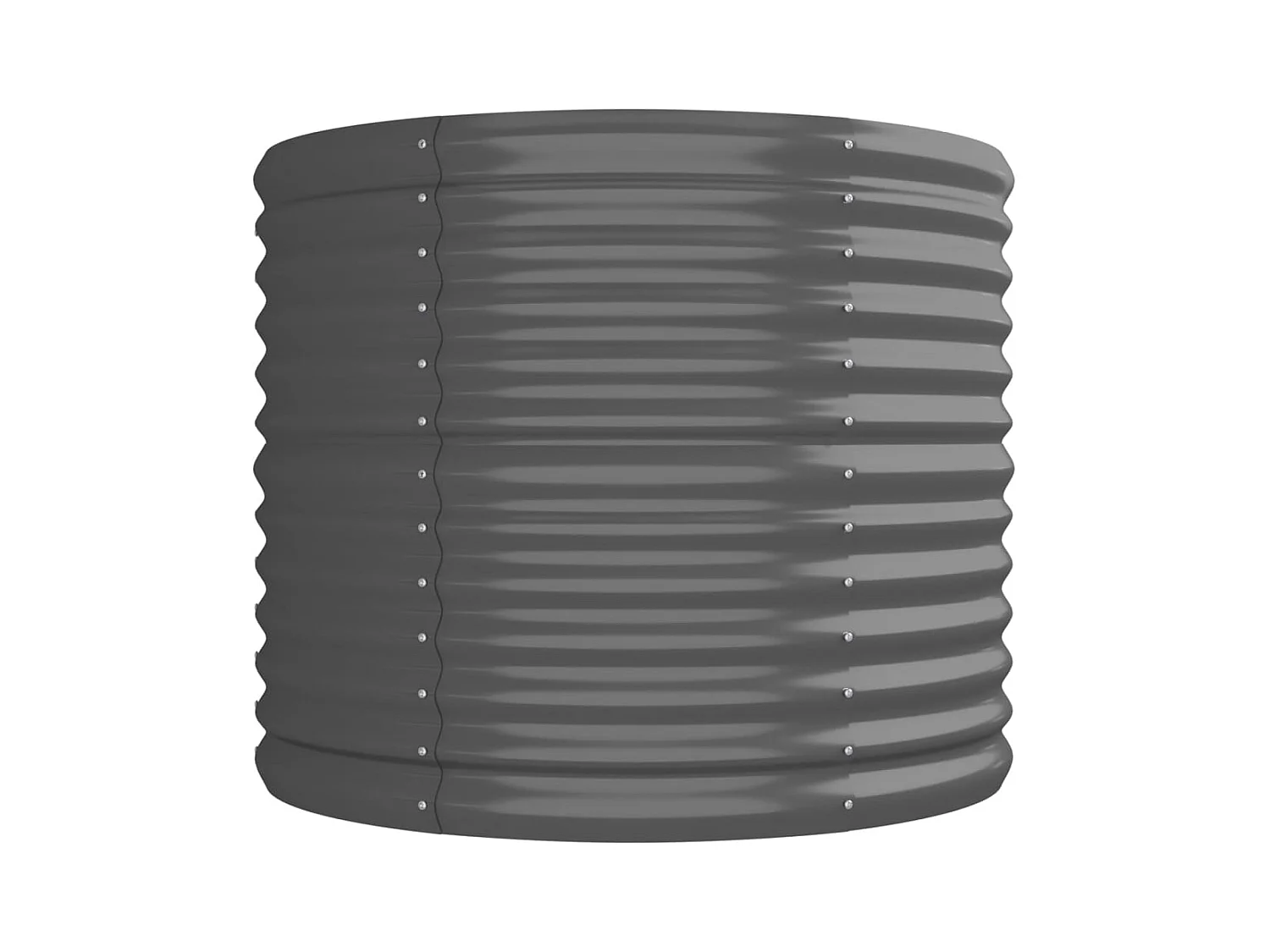 Bancal de jardín elevado de acero con recubrimiento en polvo, 296 x 80 x 68 cm, gris