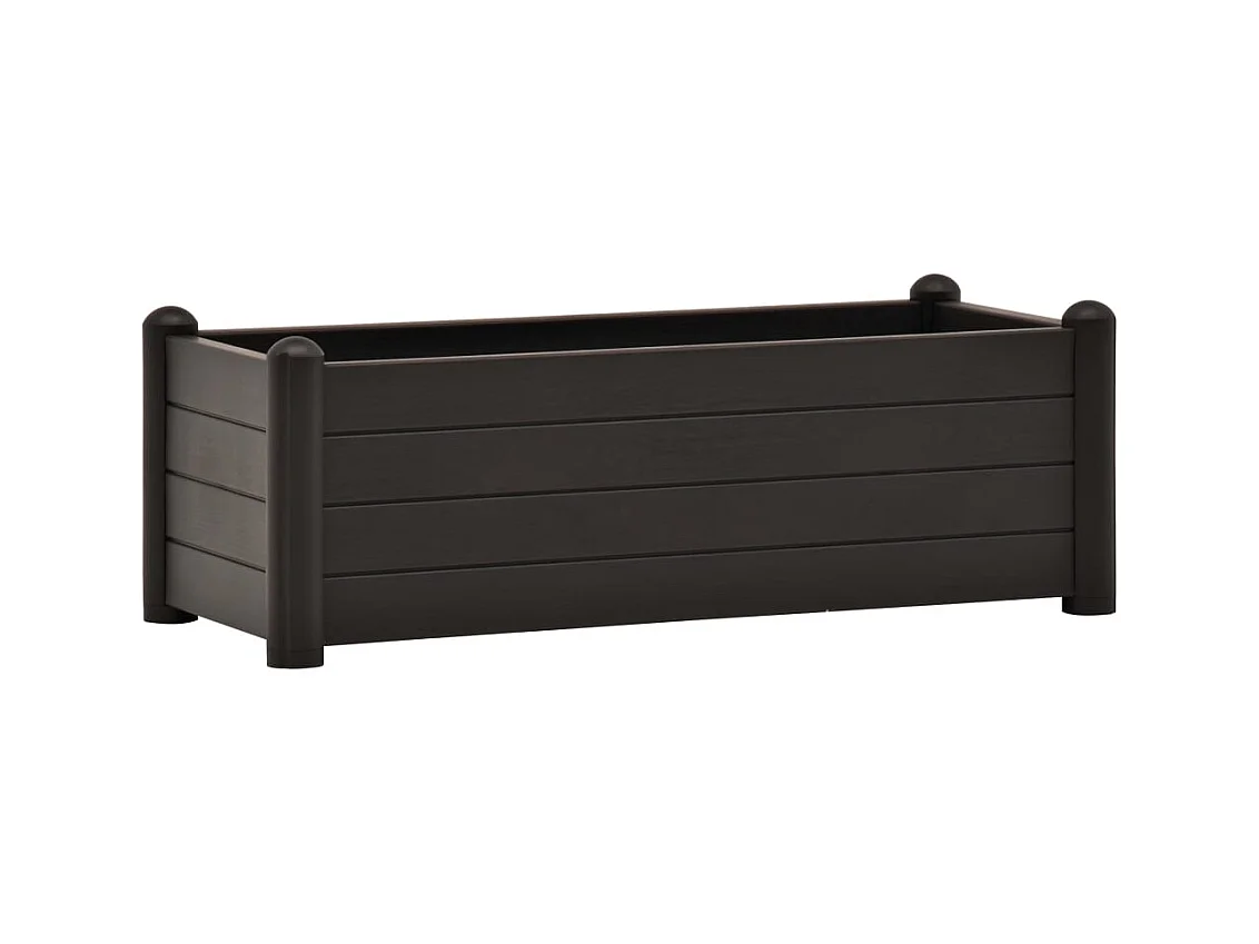 Letto rialzato PP Antracite 100x43x35 cm