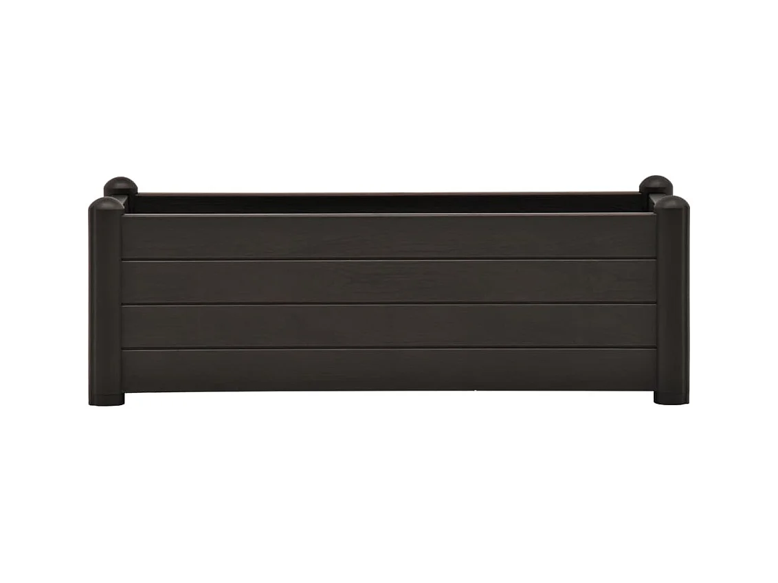 Letto rialzato PP Antracite 100x43x35 cm