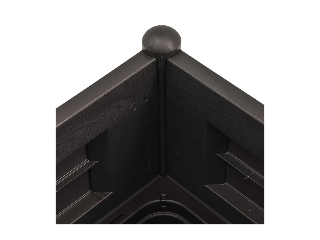 Letto rialzato PP Antracite 100x43x35 cm