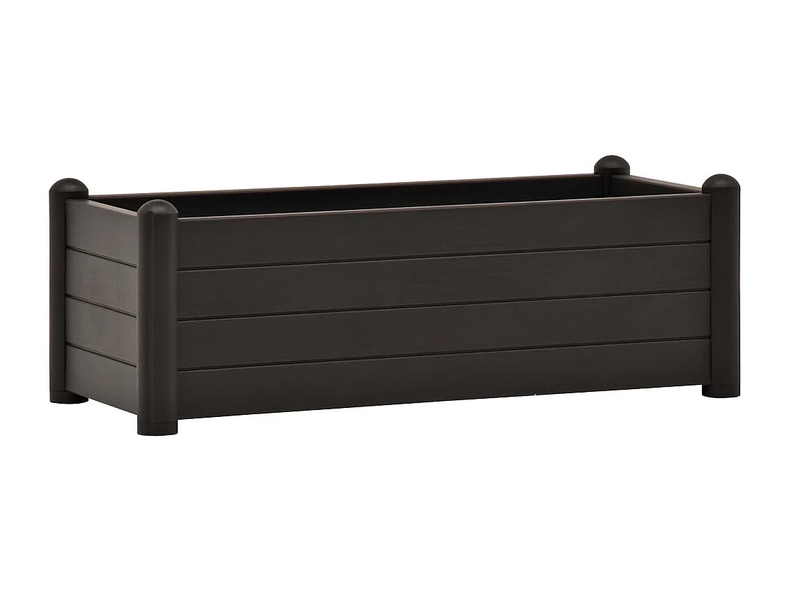 Letto rialzato PP Antracite 100x43x35 cm