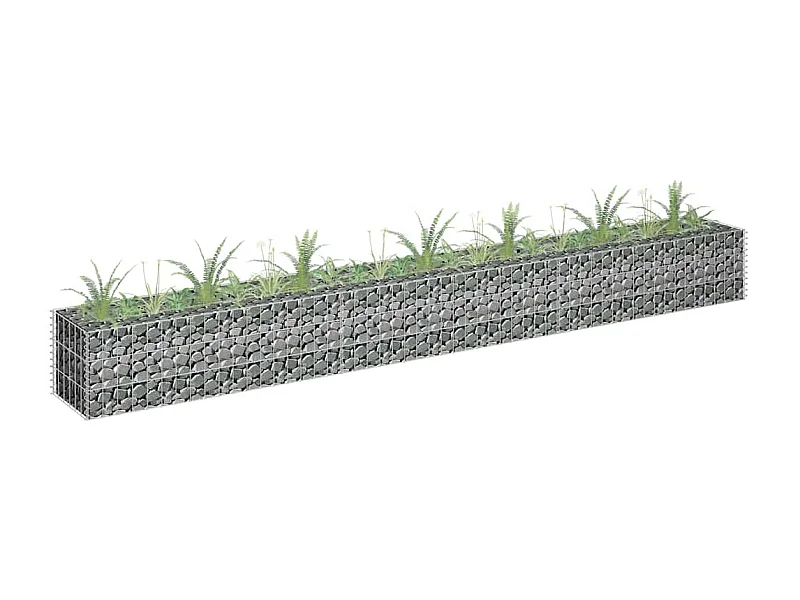 Gabion verhoogde bak Gegalvaniseerd staal 270x30x30 cm