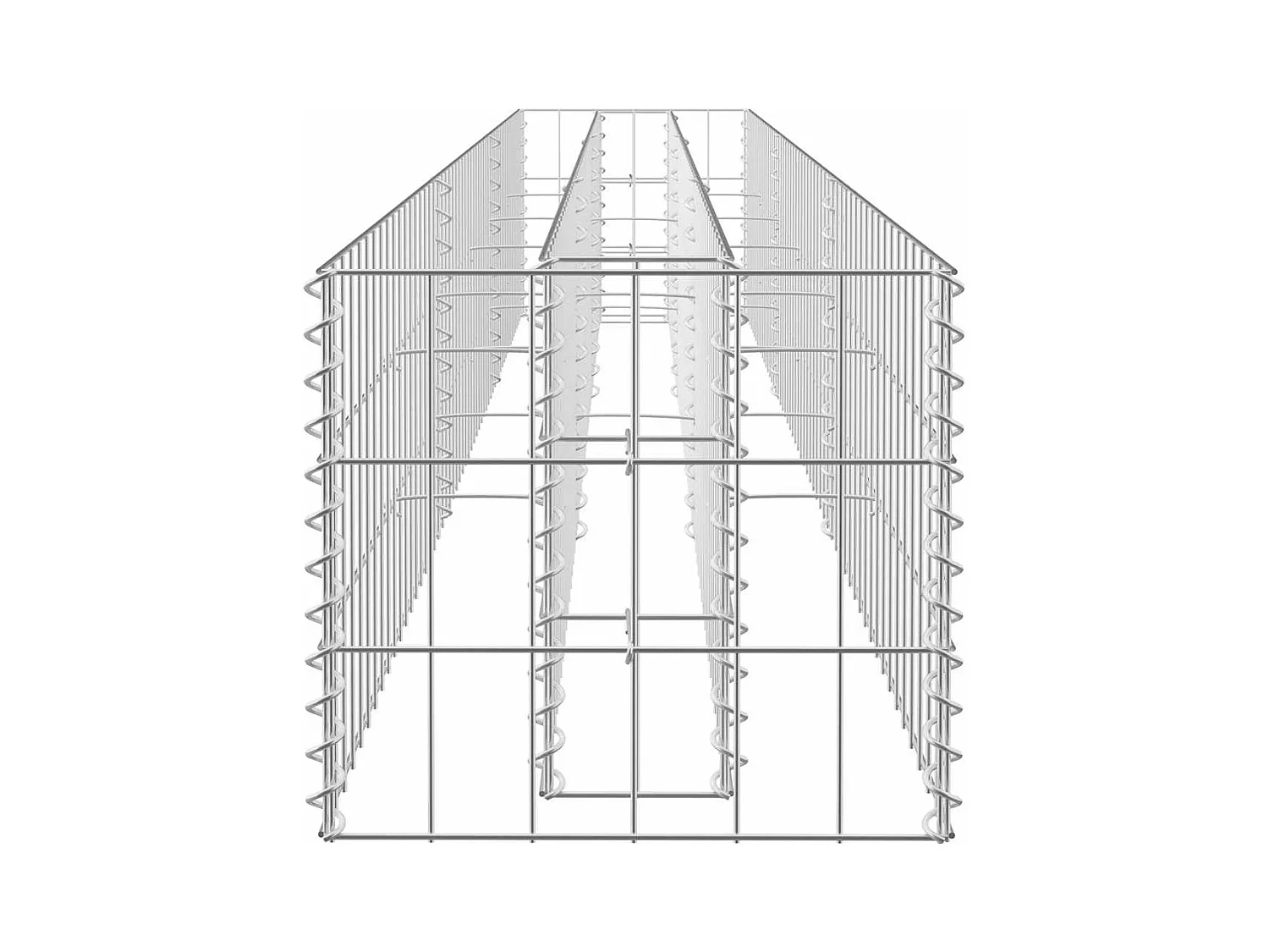 Gabion verhoogde bak Gegalvaniseerd staal 270x30x30 cm