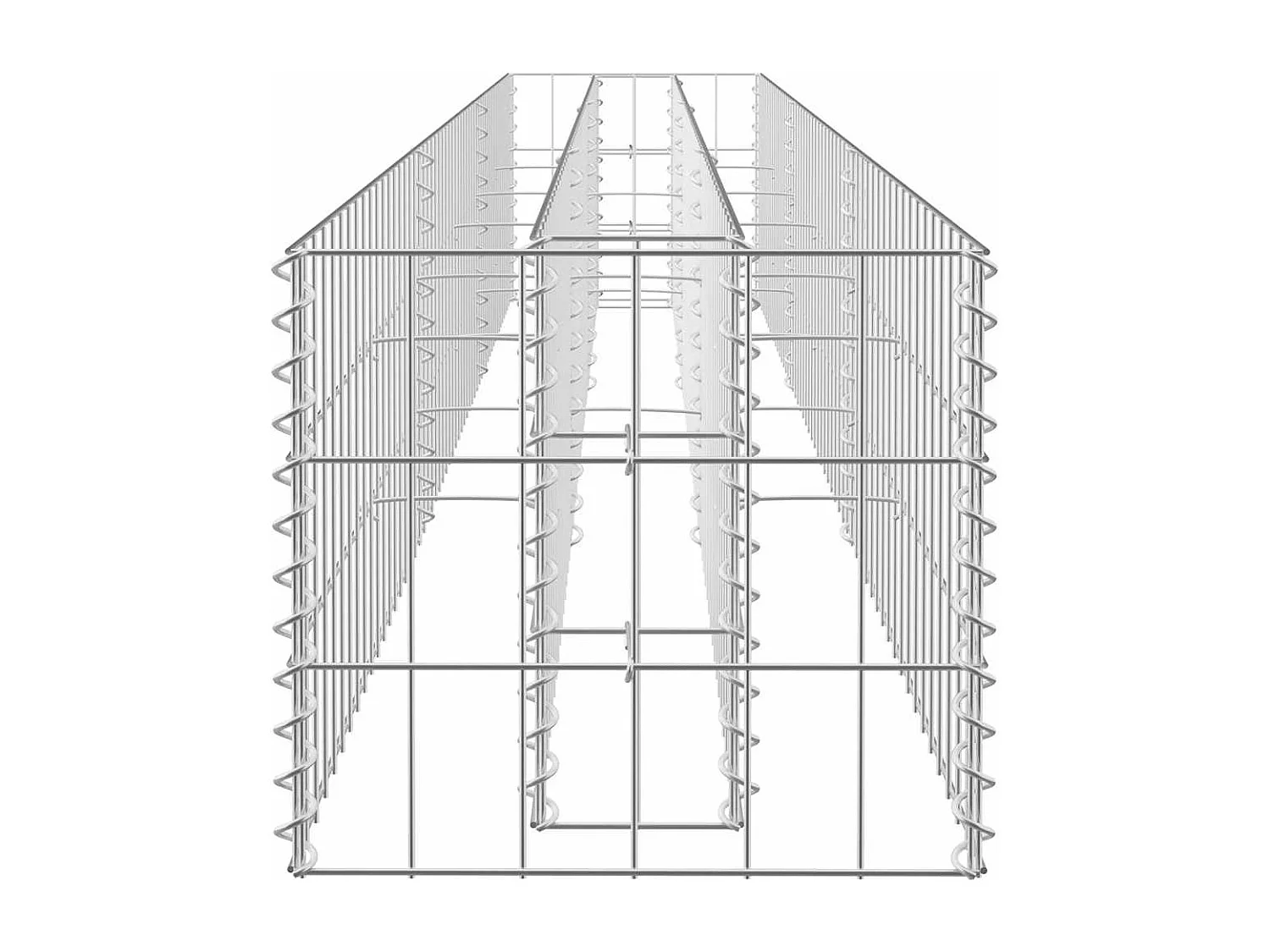 Lit surélevé à gabion Acier galvanisé 270x30x30 cm