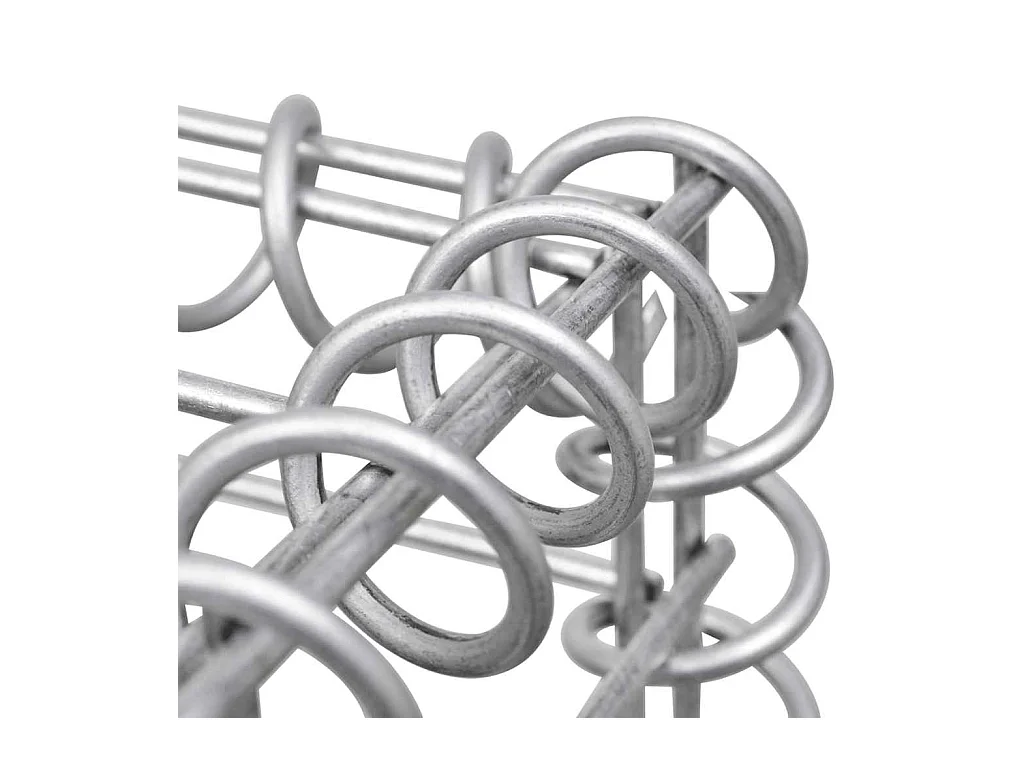 Gabbione letto rialzato in acciaio 360x90x50 cm