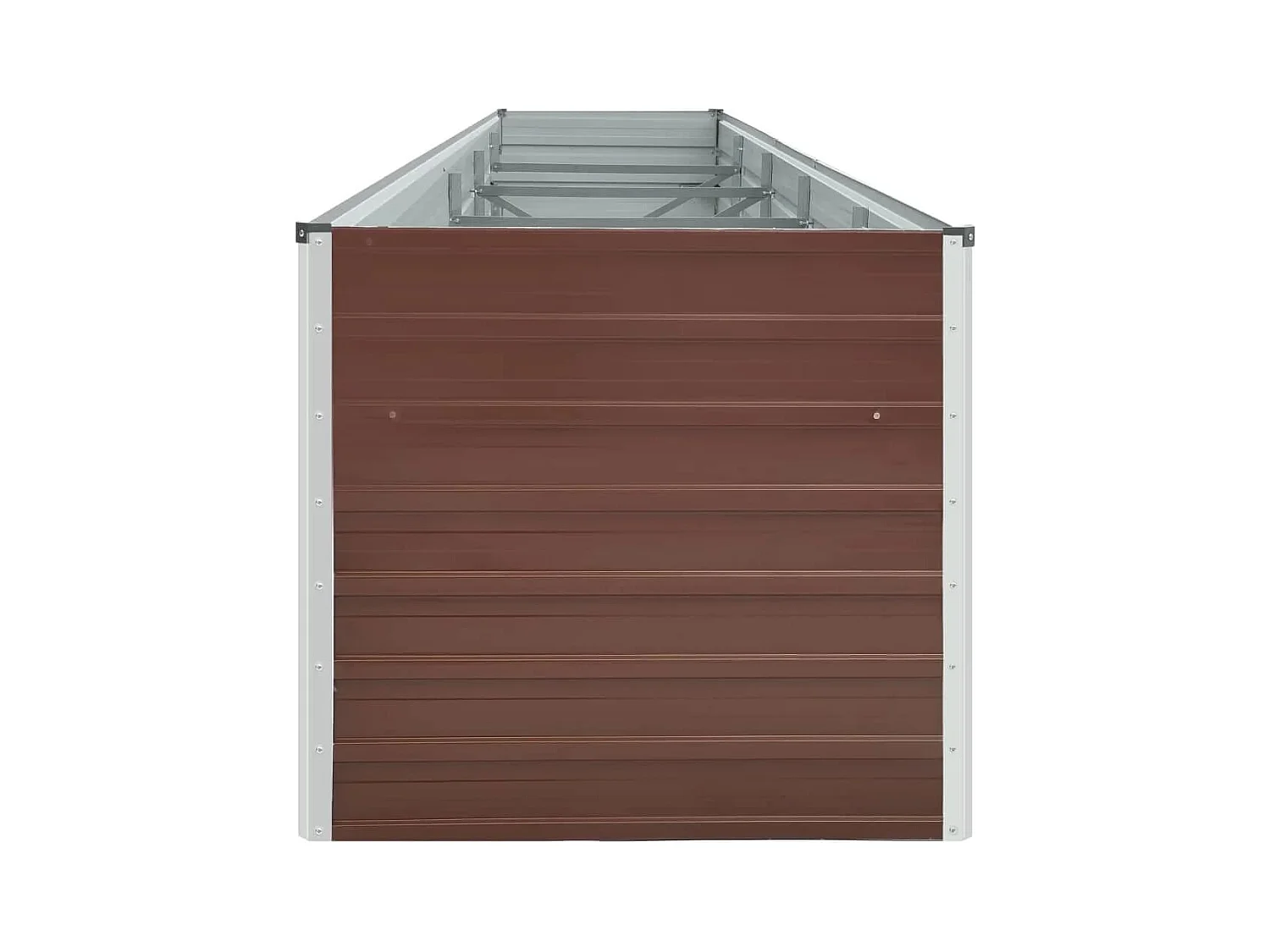 Lit surélevé de jardin Acier galvanisé 400x80x45 cm Marron