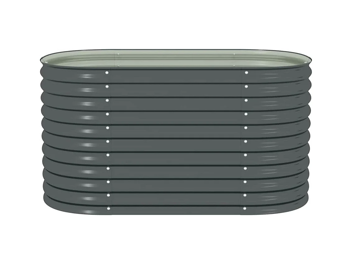 Lit surélevé de jardin 160x80x81 cm Acier galvanisé Gris