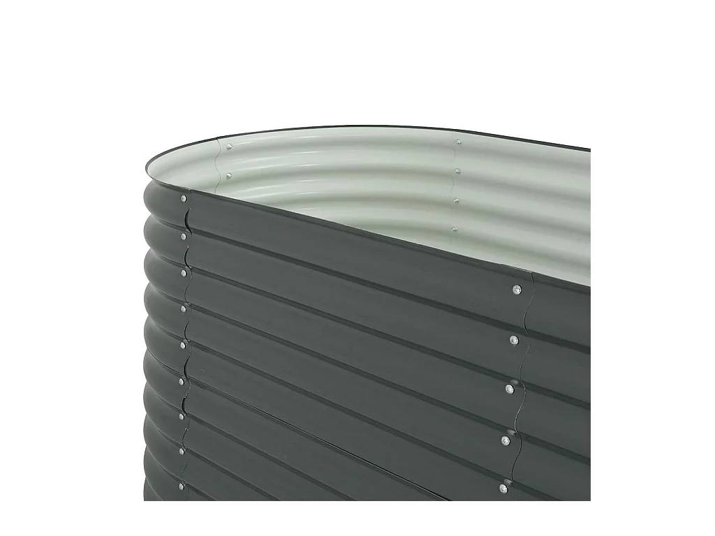 Lit surélevé de jardin 160x80x81 cm Acier galvanisé Gris