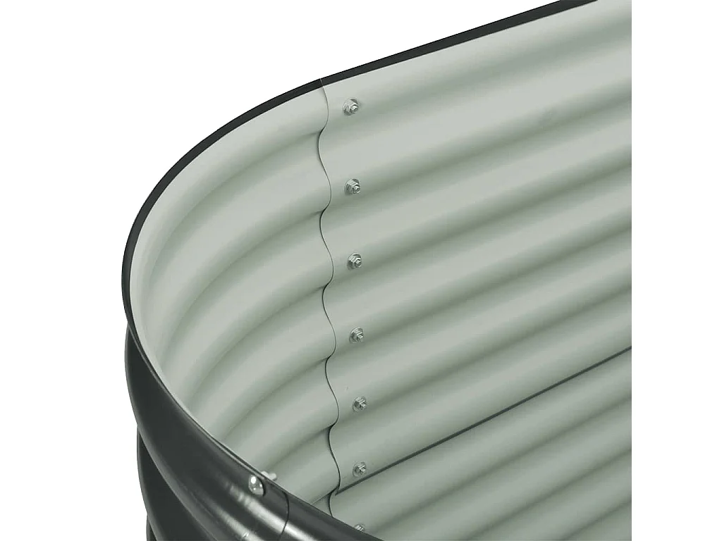 Lit surélevé de jardin 160x80x81 cm Acier galvanisé Gris