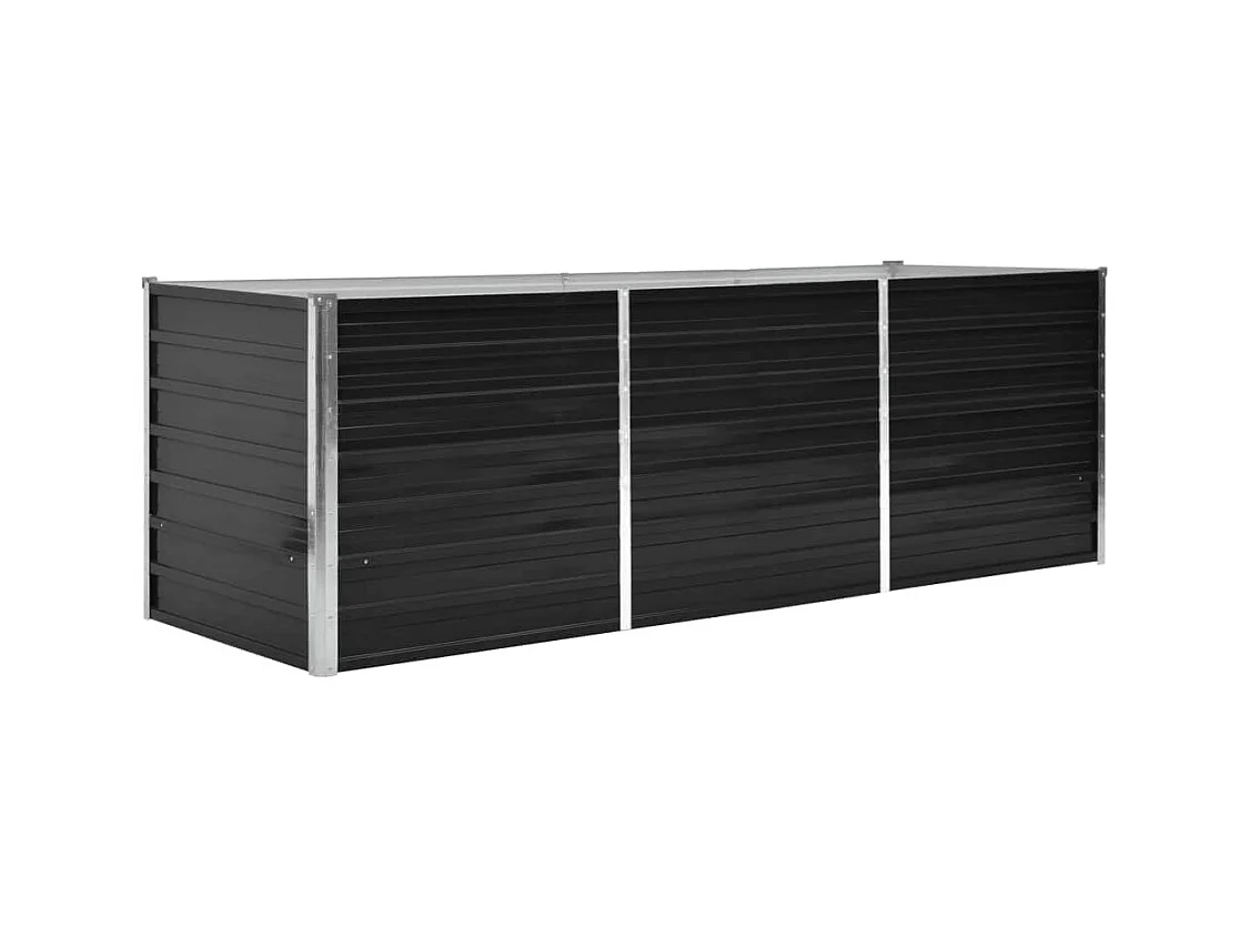 Verhoogd tuinbed Antraciet 240x80x77 cm Gegalvaniseerd staal