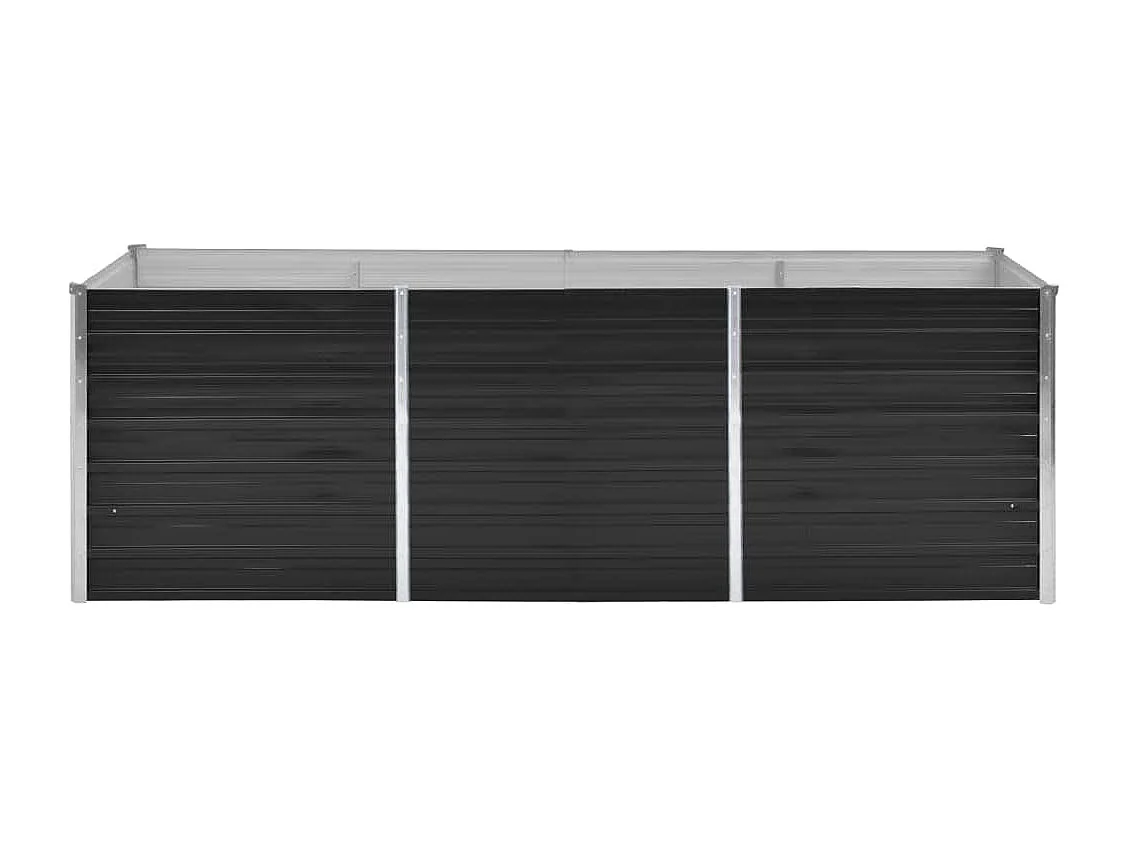 Lit surélevé de jardin Anthracite 240x80x77 cm Acier galvanisé