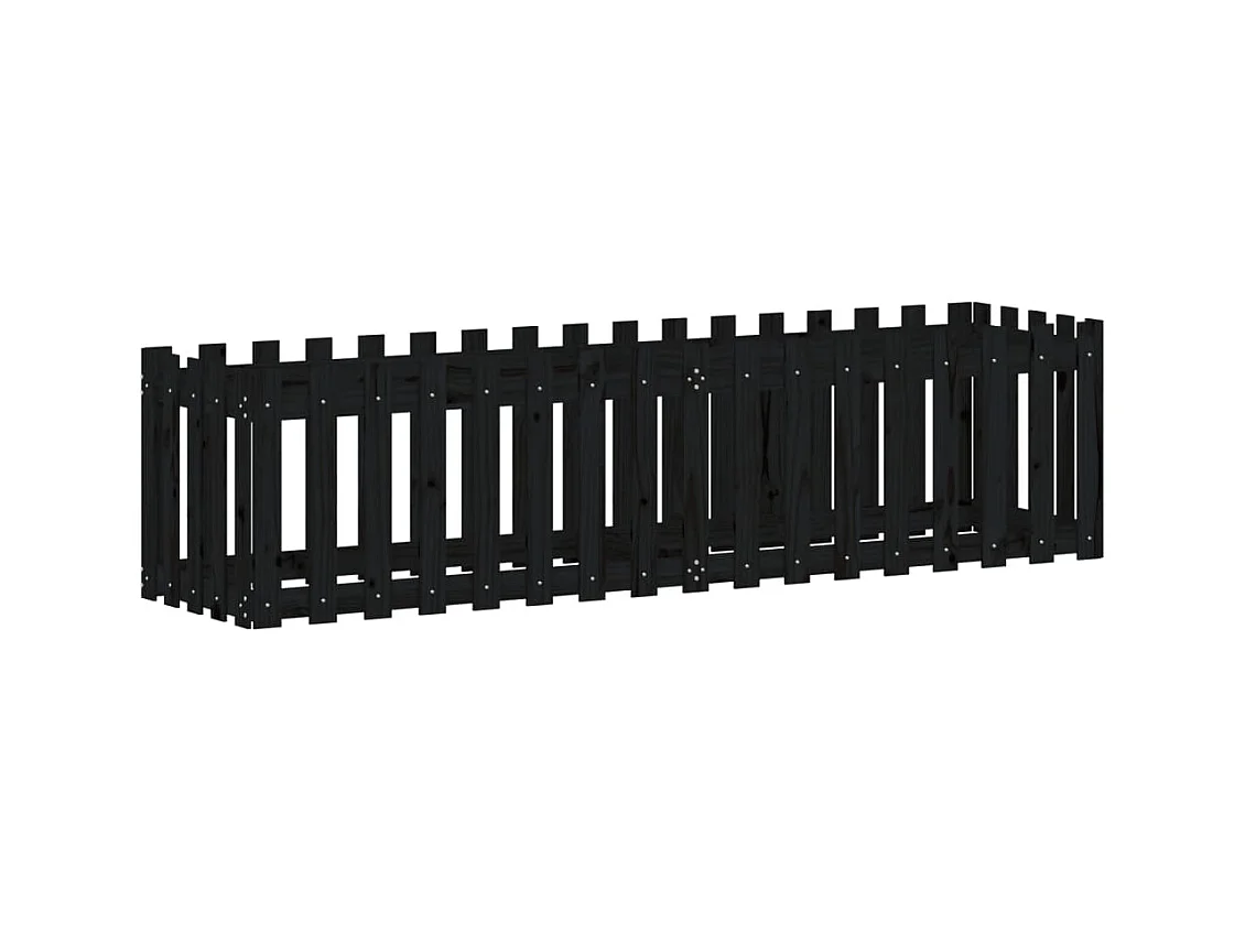 Lit surélevé de jardin design de clôture 200x50x50cm pin massif