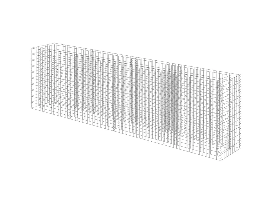 Gabion verhoogde bak Gegalvaniseerd staal 360x50x100 cm