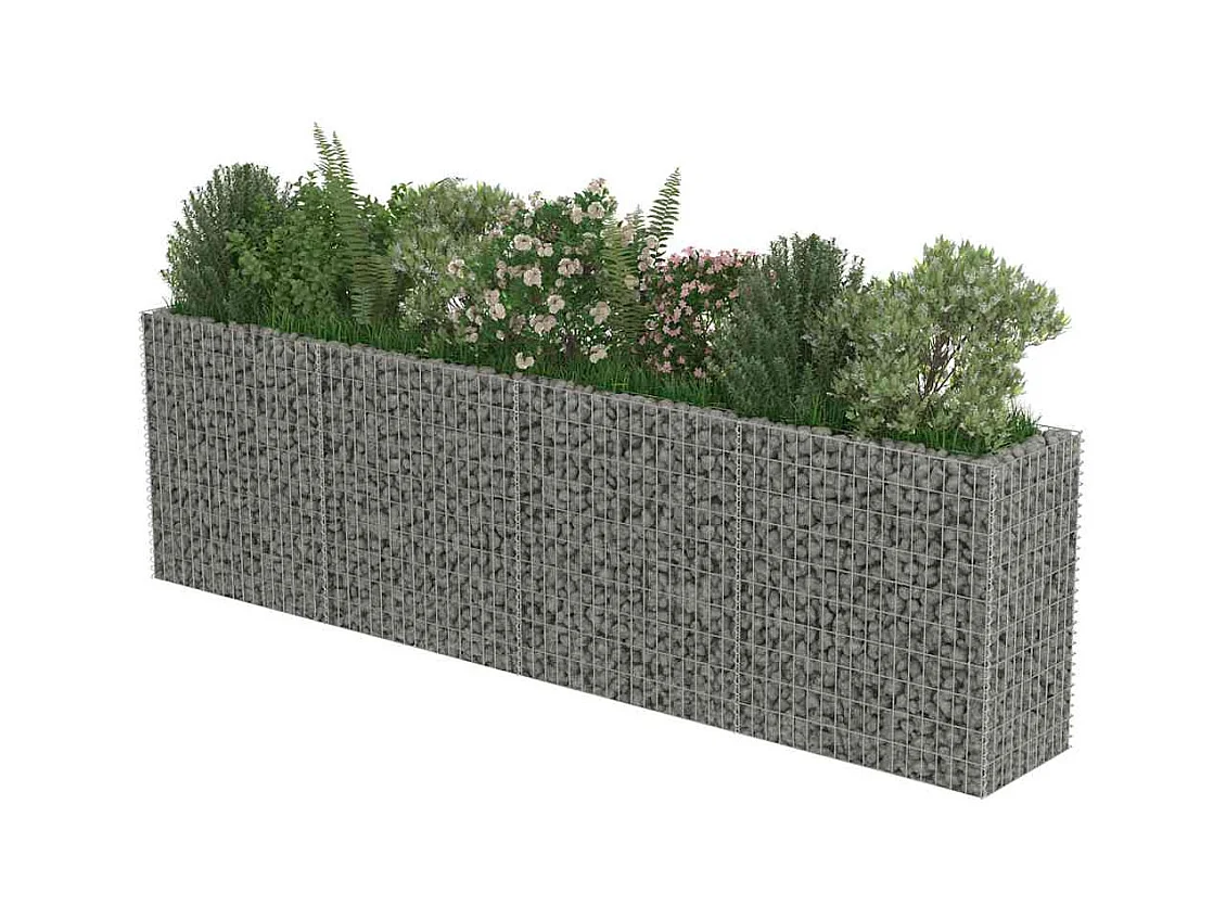 Gabion verhoogde bak Gegalvaniseerd staal 360x50x100 cm