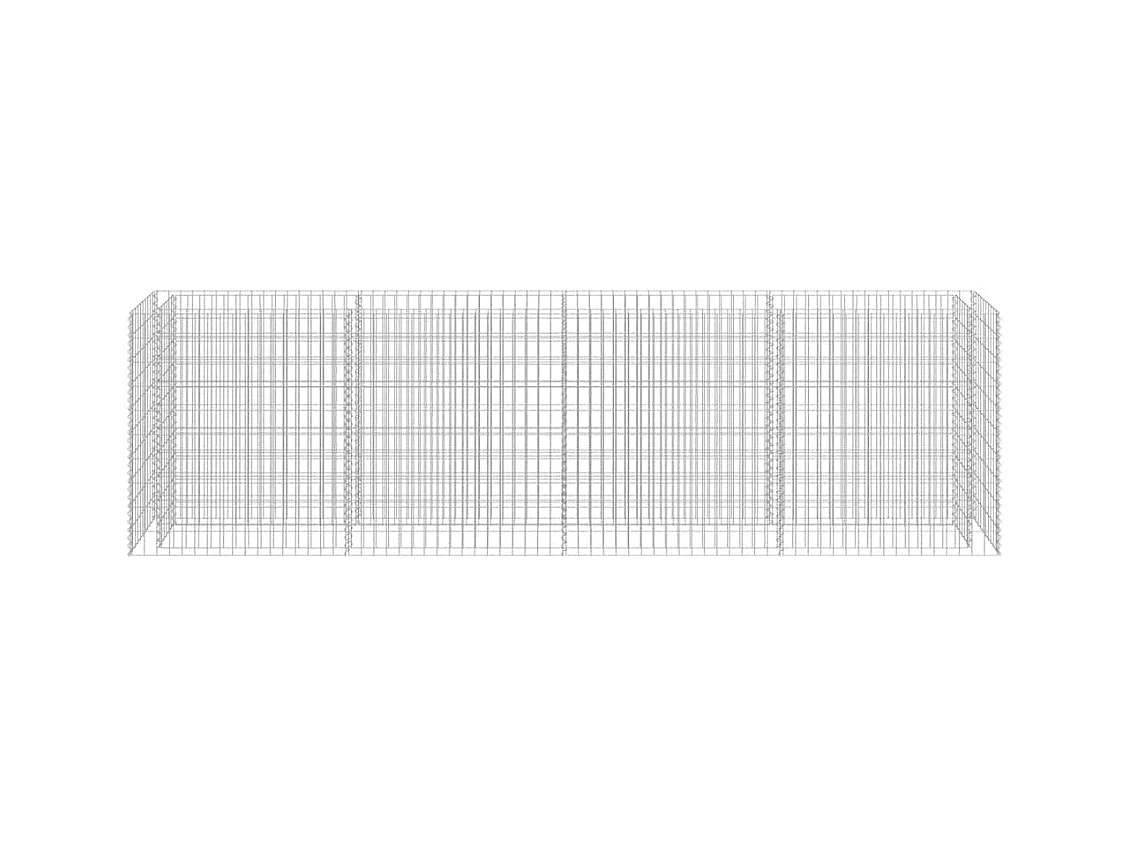 Gabion verhoogde bak Gegalvaniseerd staal 360x50x100 cm