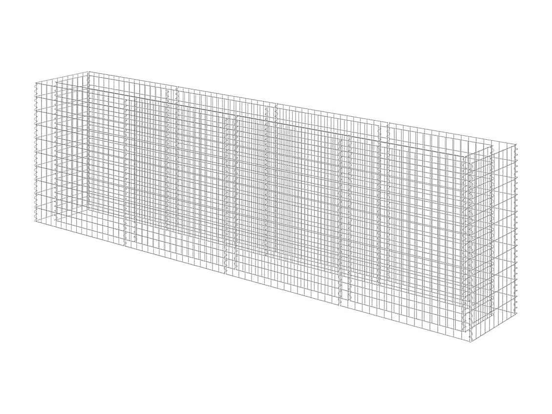 Lit surélevé à gabion Acier galvanisé 360x50x100 cm