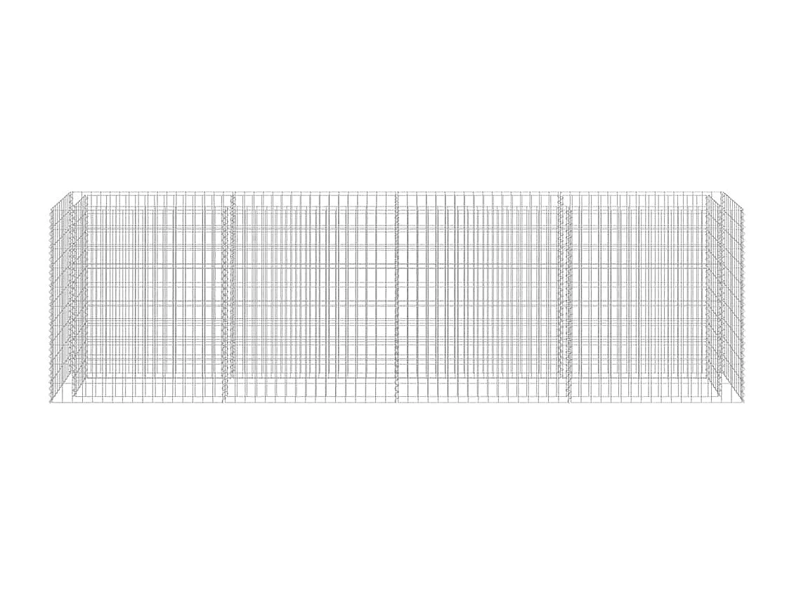 Lit surélevé à gabion Acier galvanisé 360x50x100 cm