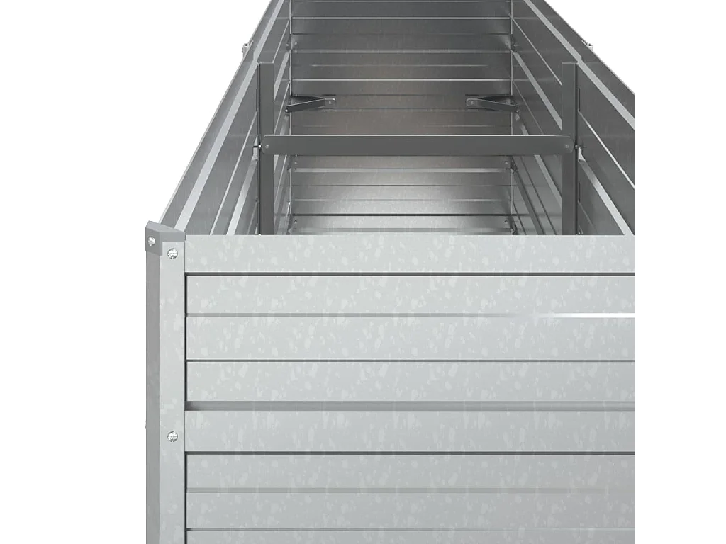 Verhoogd tuinbed 160x40x77 cm Gegalvaniseerd staal Zilver