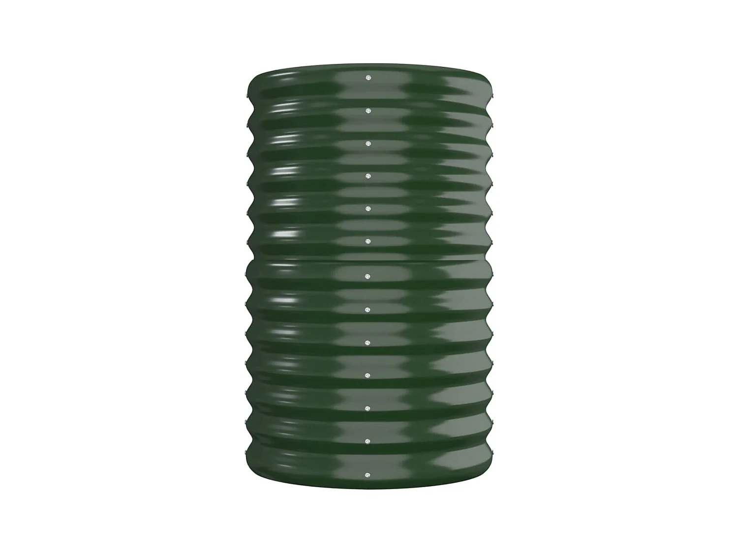 Verhoogd tuinbed gepoedercoat staal 260x40x68 cm groen