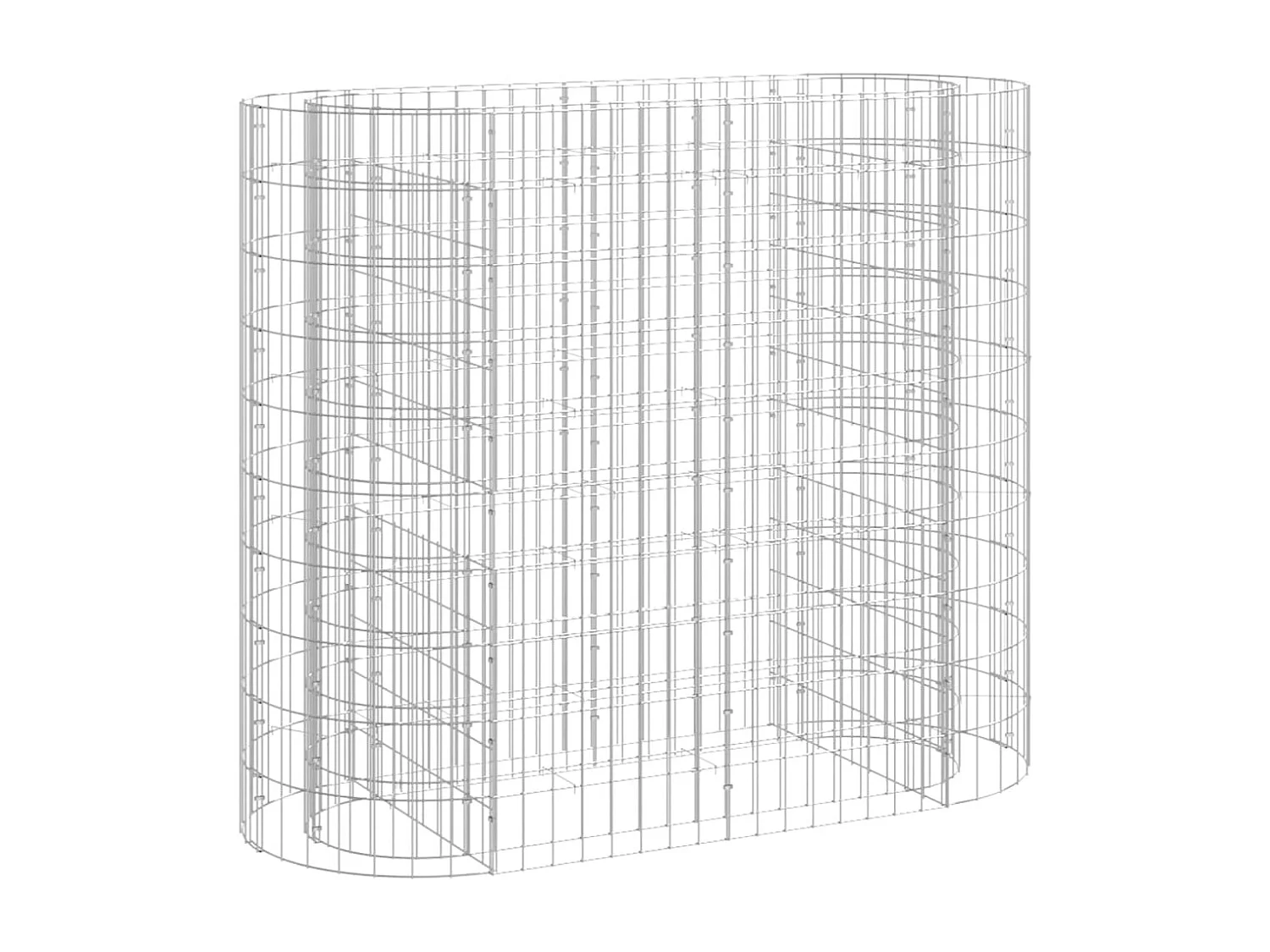 Lit surélevé à gabion Fer galvanisé 120x50x100 cm