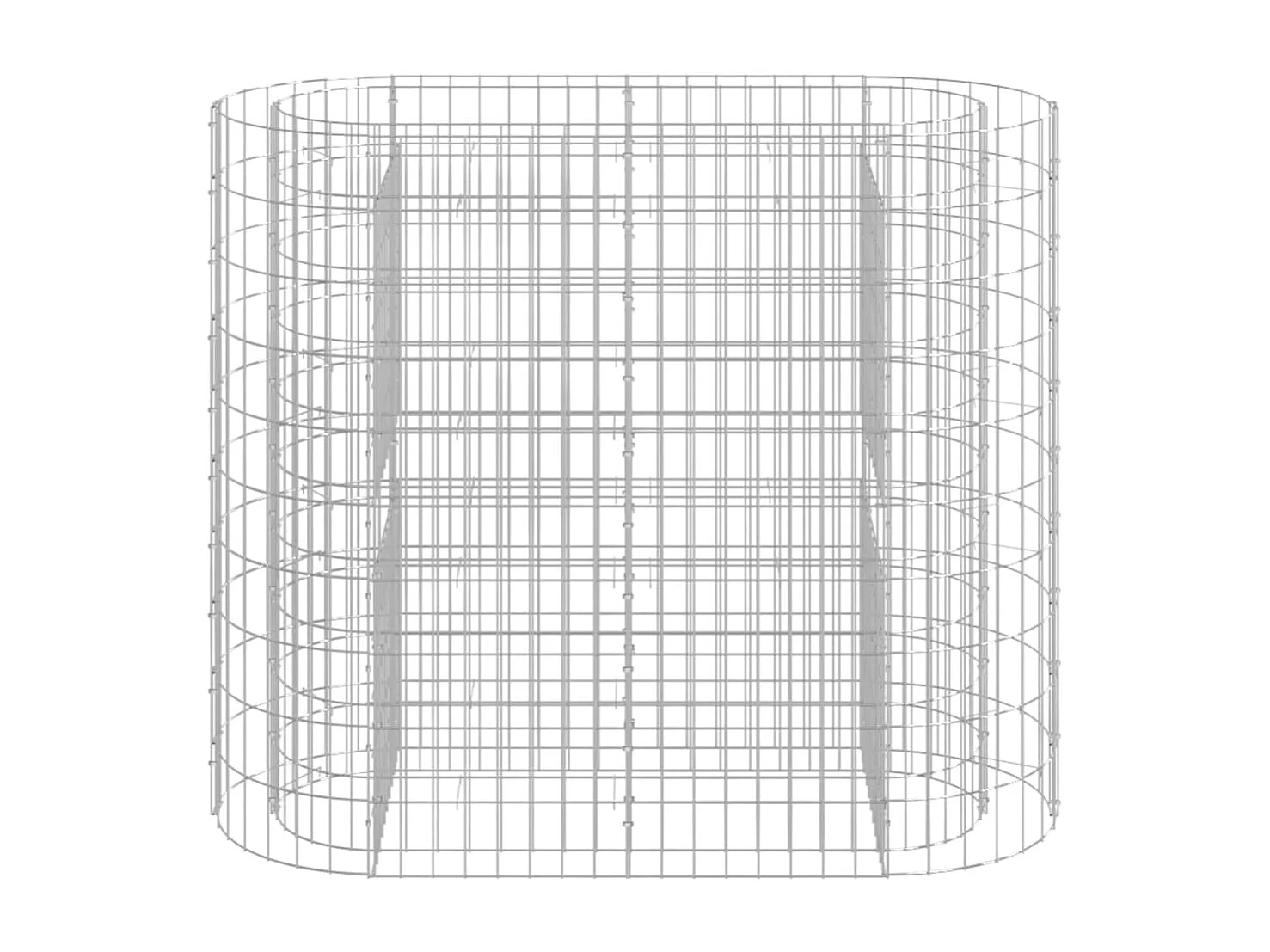 Lit surélevé à gabion Fer galvanisé 120x50x100 cm