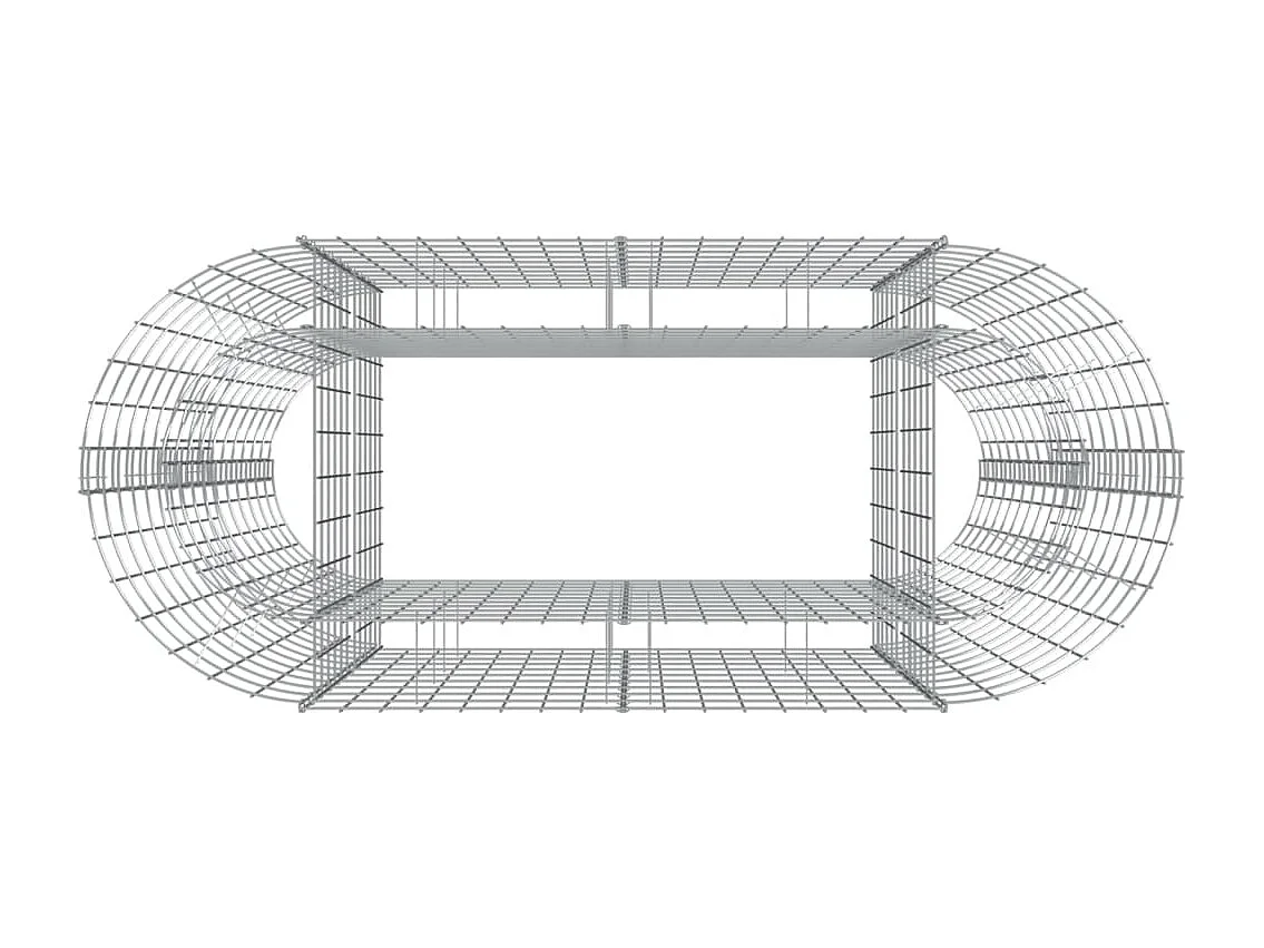 Lit surélevé à gabion Fer galvanisé 120x50x100 cm