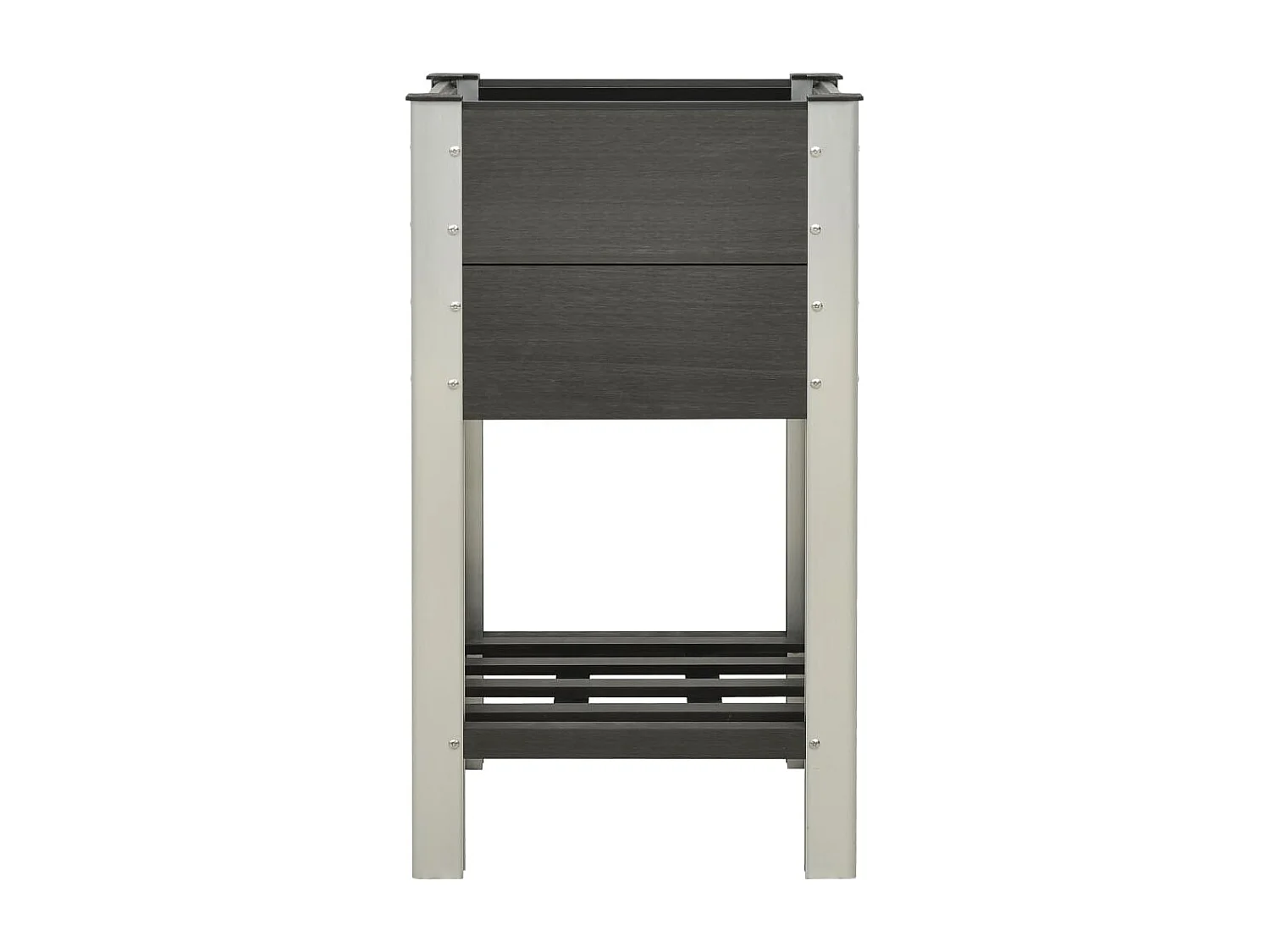 Bancal elevado con estante 50x50x90 cm WPC Gris