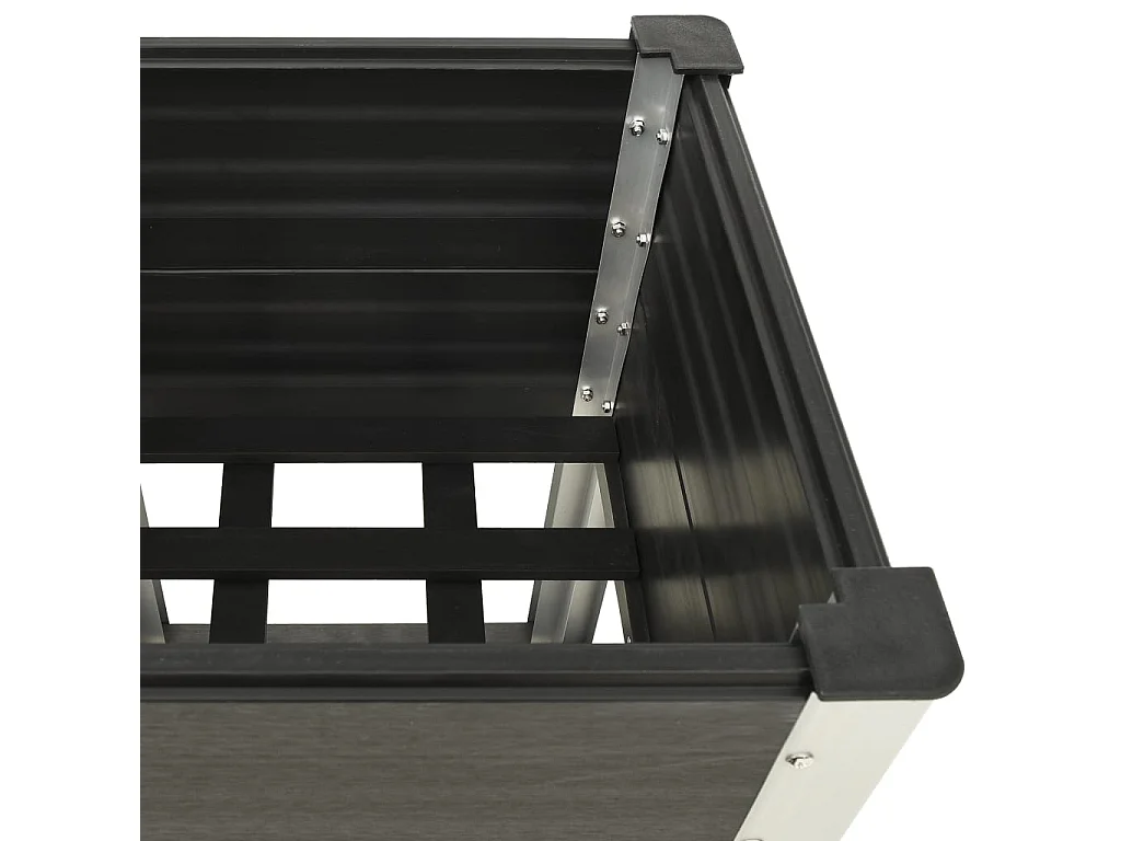 Bancal elevado con estante 50x50x90 cm WPC Gris