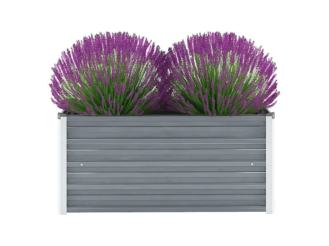 Verhoogd tuinbed Gegalvaniseerd staal 100x40x45 cm Grijs
