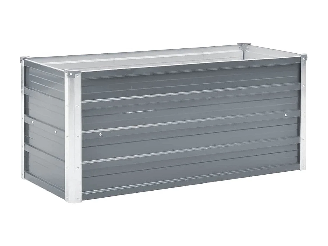 Lit surélevé de jardin Acier galvanisé 100x40x45 cm Gris