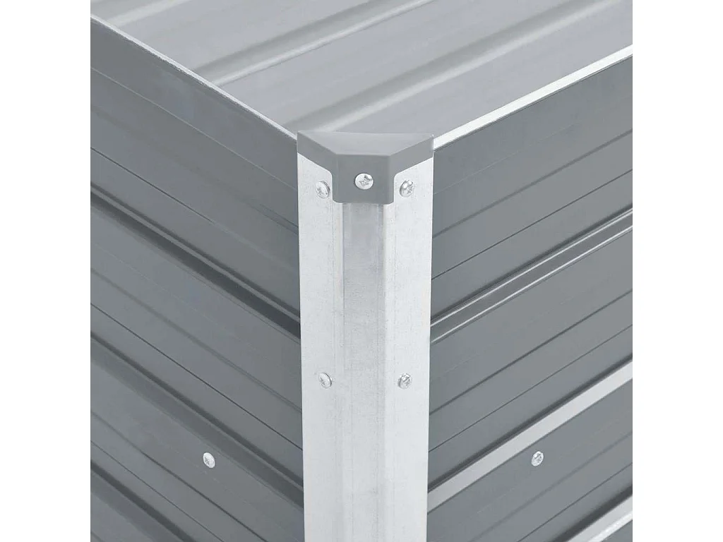 Lit surélevé de jardin Acier galvanisé 100x40x45 cm Gris