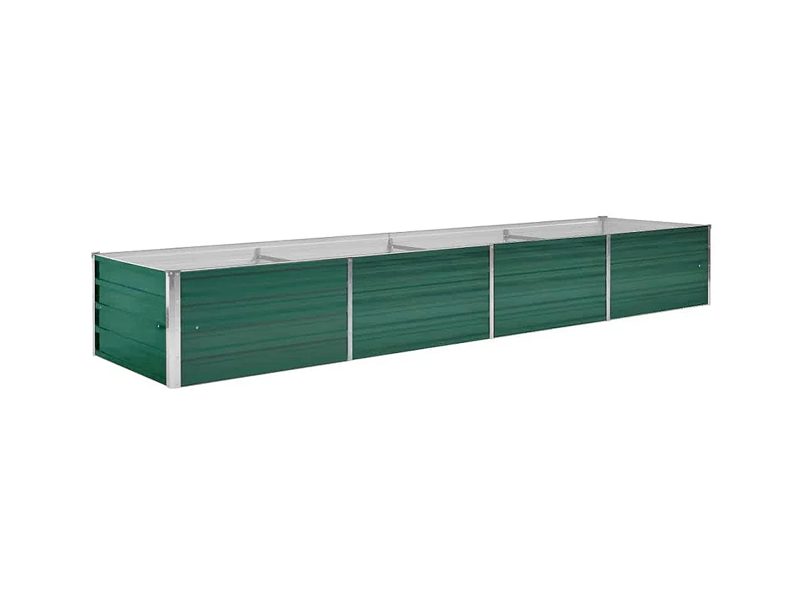 Verhoogd tuinbed Gegalvaniseerd staal 320x80x45 cm Groen