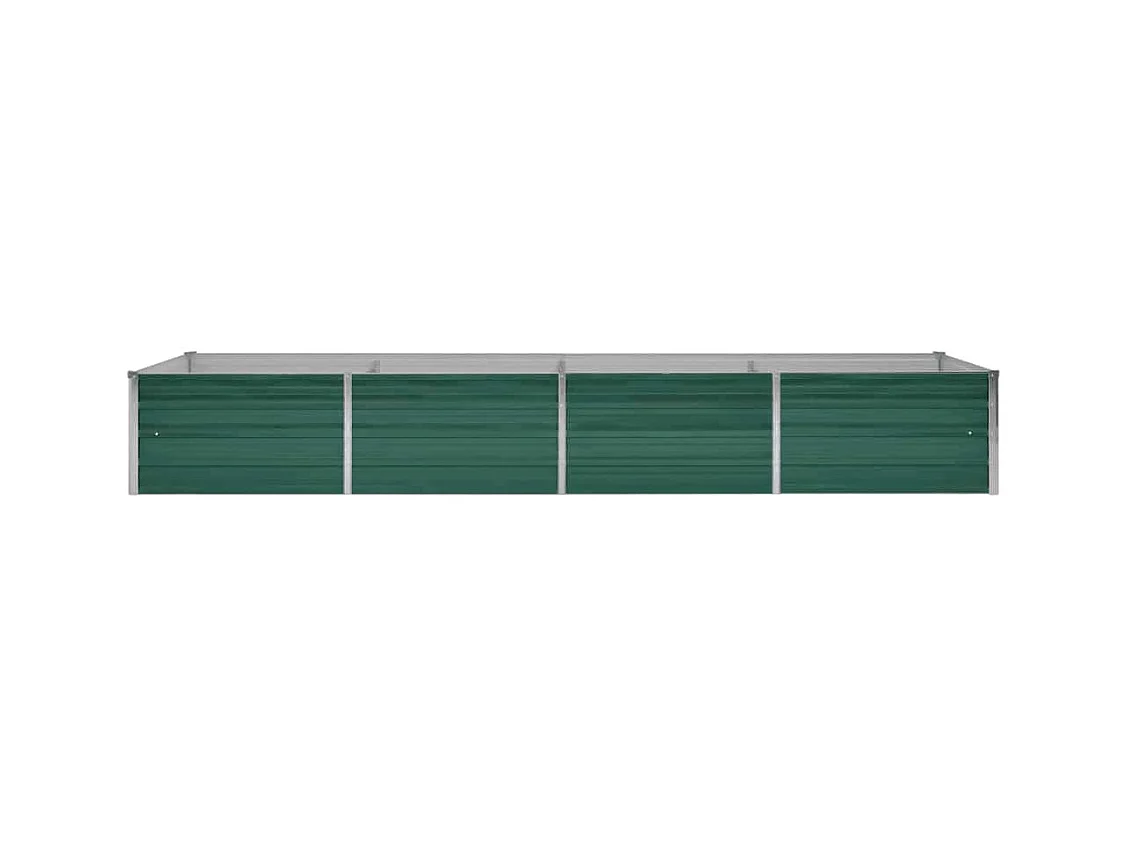 Verhoogd tuinbed Gegalvaniseerd staal 320x80x45 cm Groen