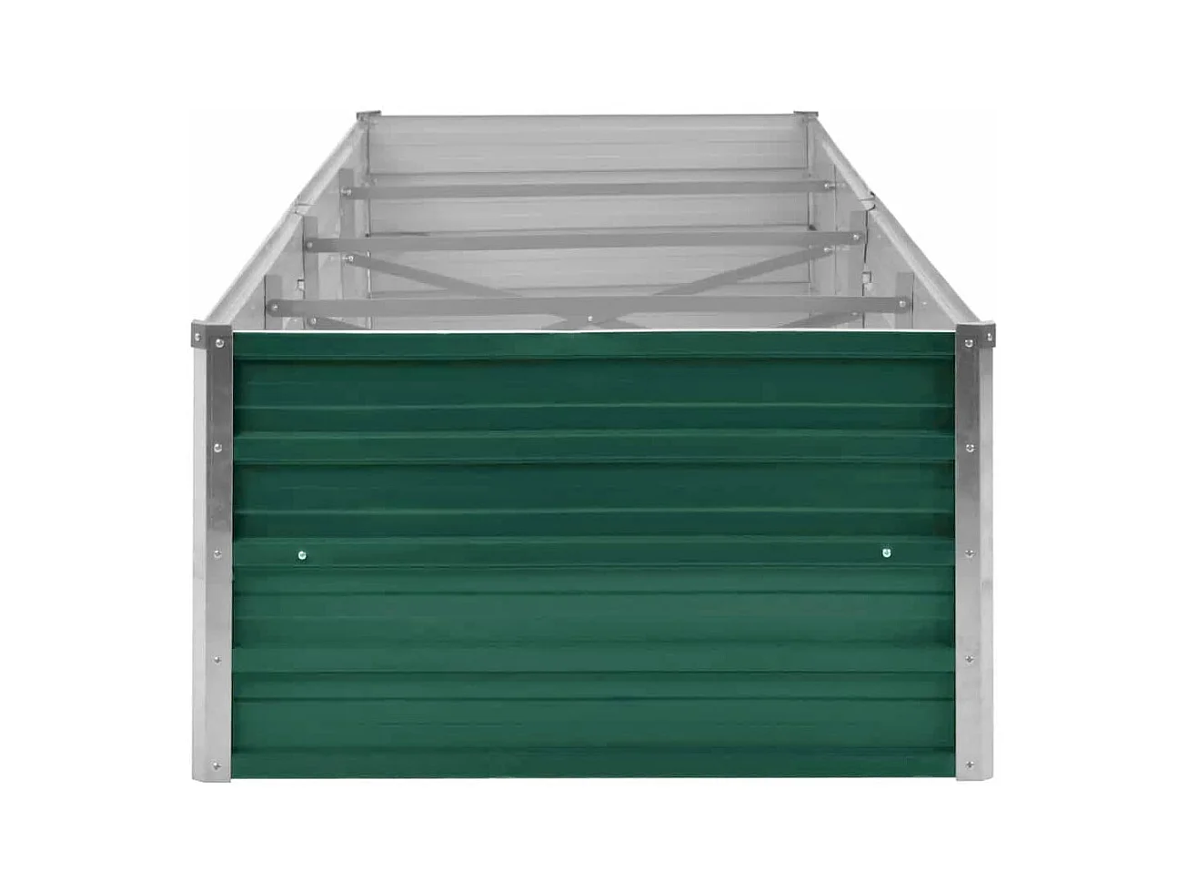 Verhoogd tuinbed Gegalvaniseerd staal 320x80x45 cm Groen