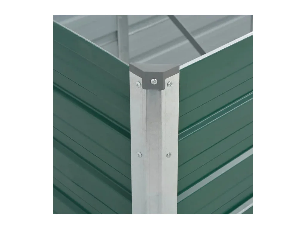 Verhoogd tuinbed Gegalvaniseerd staal 320x80x45 cm Groen