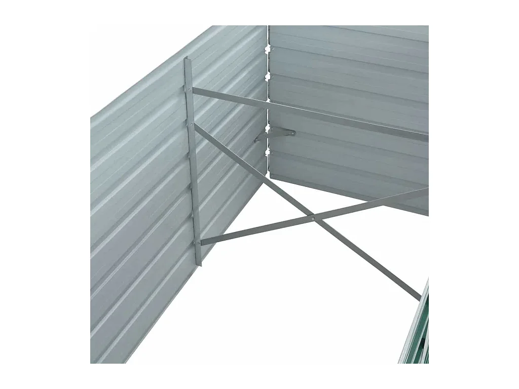 Verhoogd tuinbed Gegalvaniseerd staal 320x80x45 cm Groen