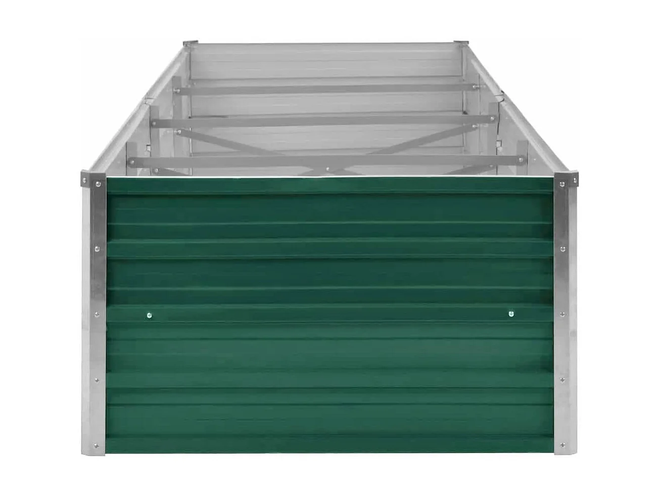 Lit surélevé de jardin Acier galvanisé 320x80x45 cm Vert