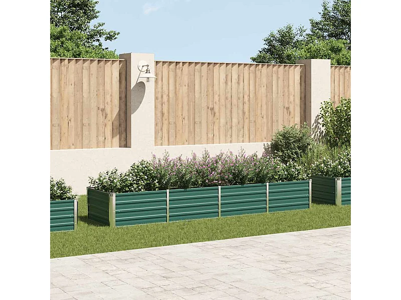 Verhoogd tuinbed Gegalvaniseerd staal 320x80x45 cm Groen