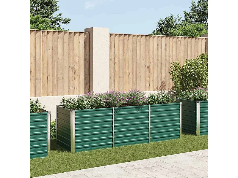 Verhoogd tuinbed Gegalvaniseerd staal 240x80x77 cm Groen