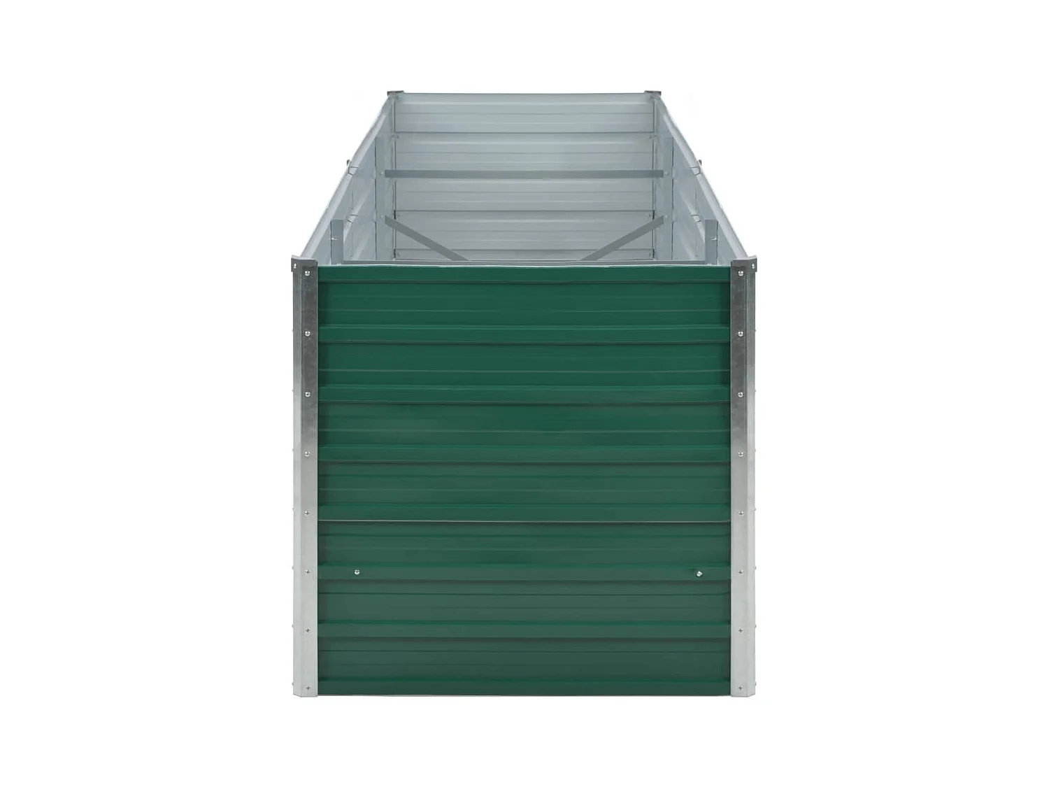 Lit surélevé de jardin Acier galvanisé 240x80x77 cm Vert