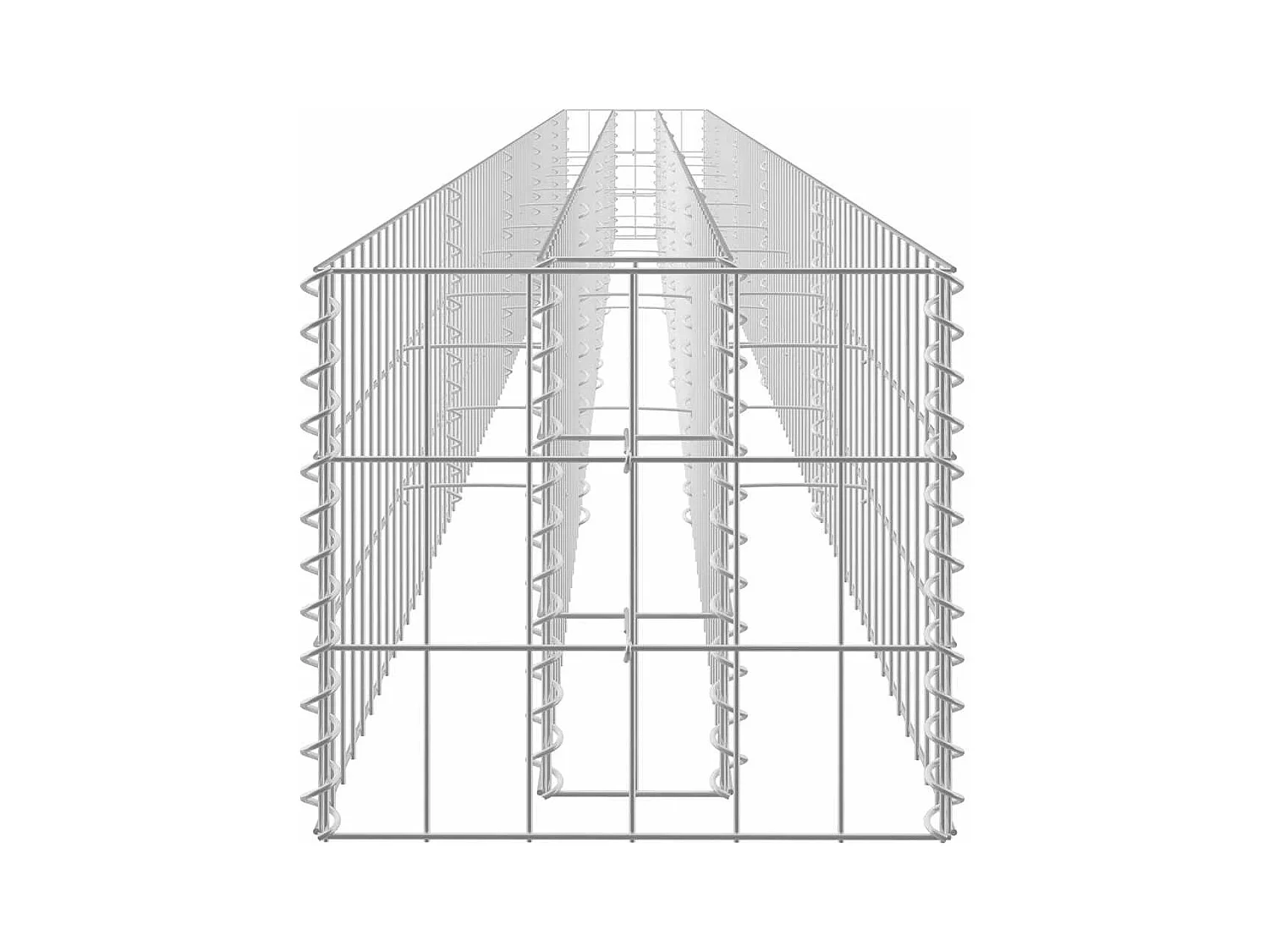 Lit surélevé à gabion Acier galvanisé 450x30x30 cm