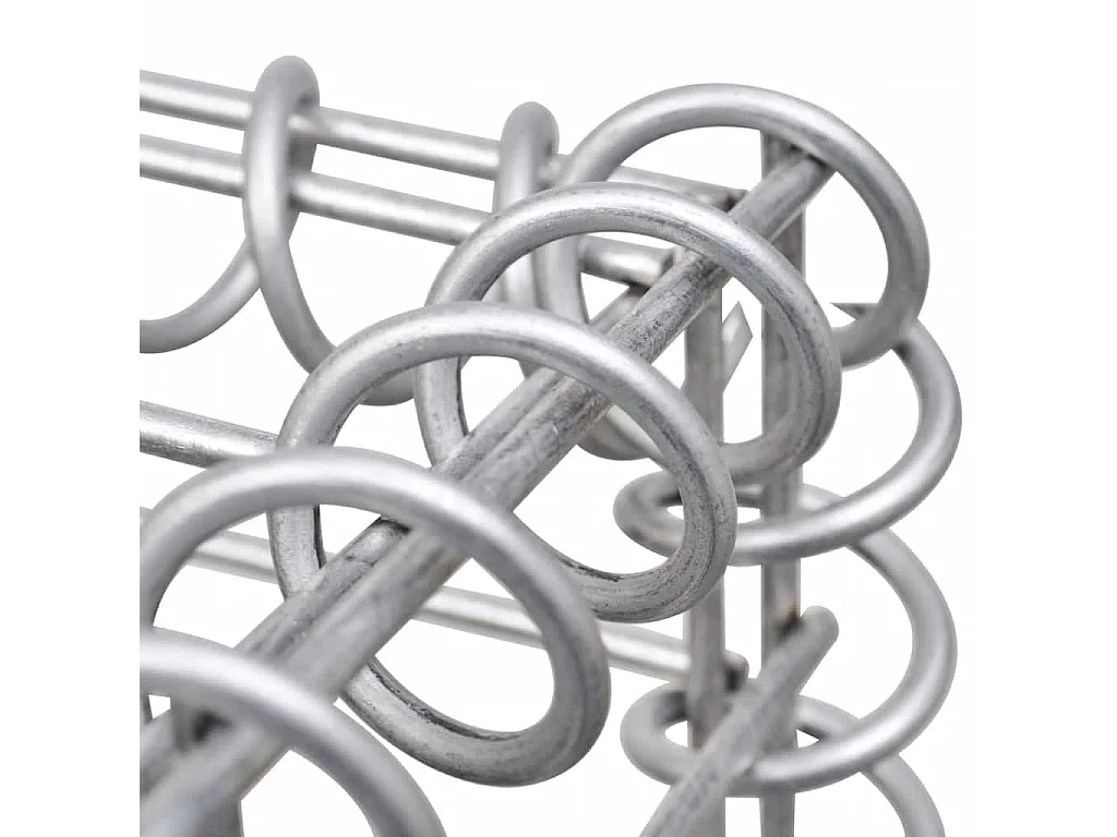 Lit surélevé à gabion Acier galvanisé 450x30x30 cm